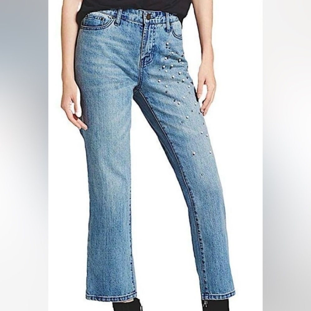 Who What Wear Straight Leg Pearl Jeans